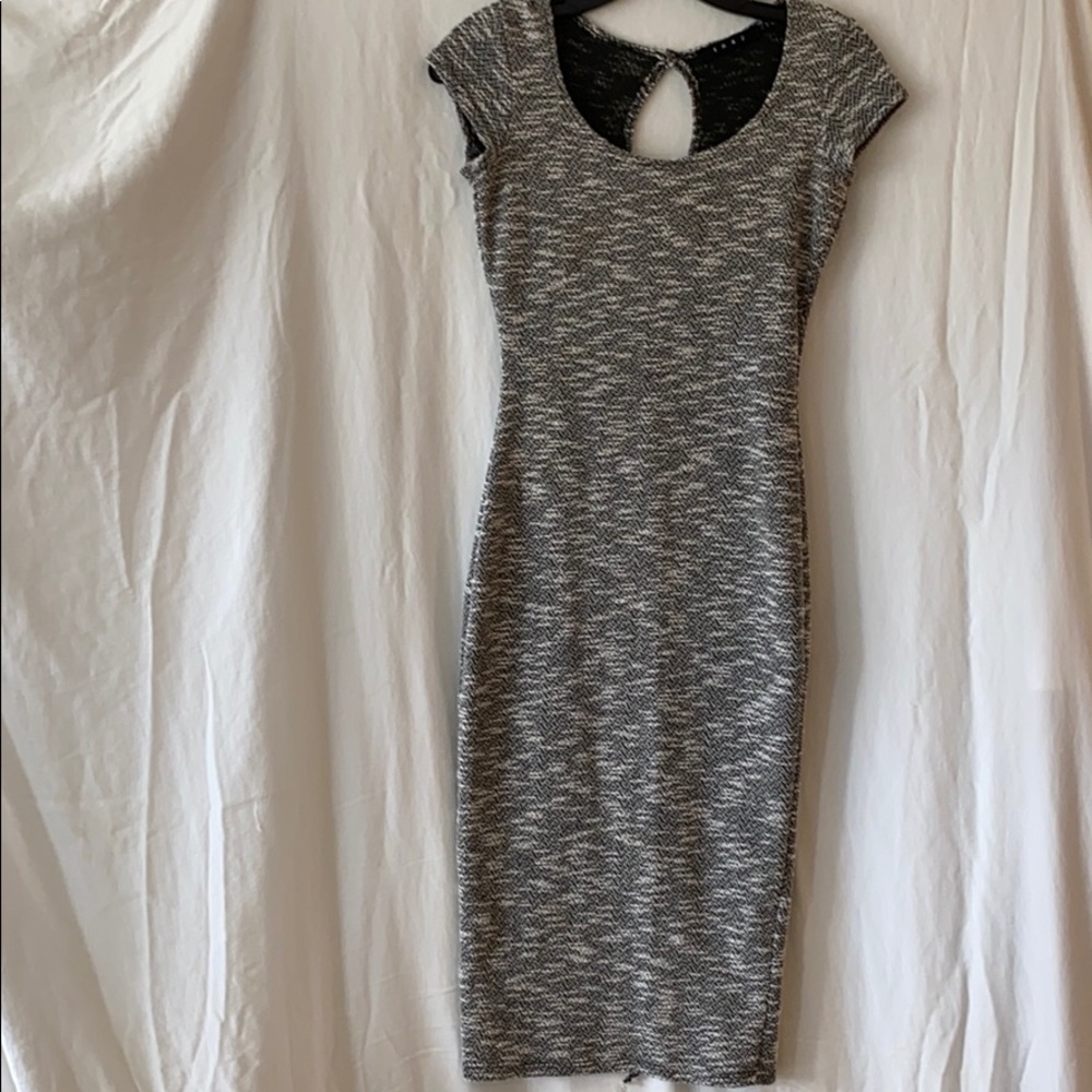 Gray/Black fitted dress